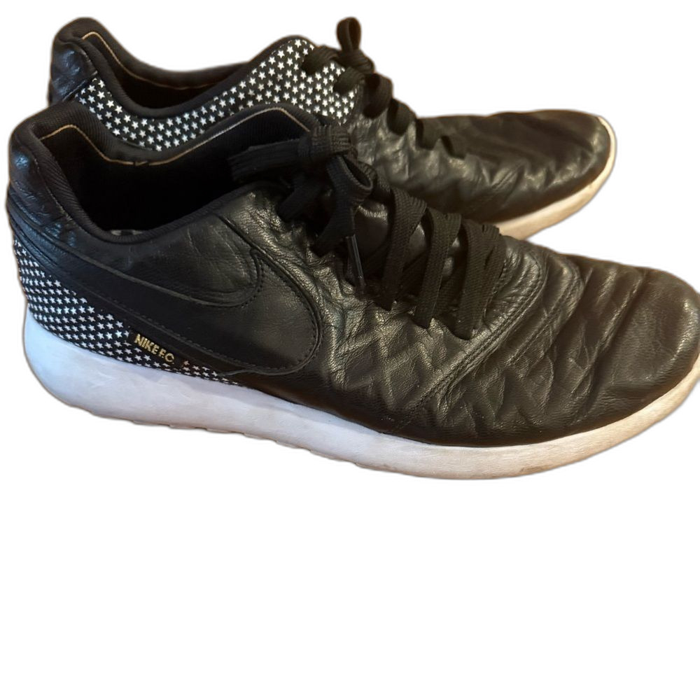 Nike Roshe Tiempo VI FC Black Leather Soccer Shoes 852613-002 Men's Size 11.5
